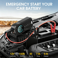 Démarreur de Voiture Portable 12V 2000A PD45W avec Pompe à Air et Lumière LED, Batterie Externe 16000mAh pour Gonflage de Pneus, Accessoires Auto