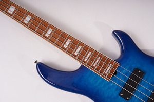กีตาร์ไฟฟ้า MOLLO MJ-94BL ตัวบอดี้ทำจากไม้แอชลายเสือ  ผิวสีน้ำเงินไล่ระดับสดใส  คอทำจากไม้เมเปิลแคนาดา  ระบบฮัมบัคเกอร์แบบ H-H - Product Image 3