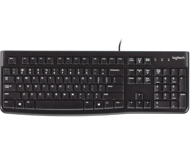Logitech K120 Kabel gebundene Tastatur 104 Tasten USB 2.0 Ce-Tastatur Plug-and-Play-USB-Tastatur
