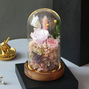 Rosas preservadas en cúpula <span class=keywords><strong>de</strong></span> cristal para jóvenes, flores, venta al por mayor - Product Image 6