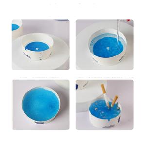 ที่เขี่ยบุหรี่กระดาษเคลือบแบบใช้แล้วทิ้ง รูปทรงกลม เป็นมิตรกับสิ่งแวดล้อม ทำความสะอาดง่าย พกพาสะดวก สำหรับใช้ในสำนักงาน - Product Image 4