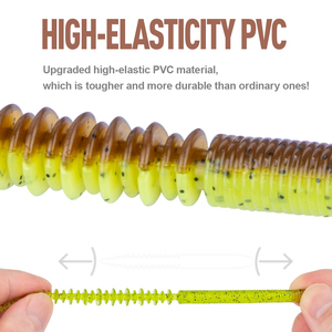Señuelos de Pesca Artificiales de PVC Suave, Acción de Natación de Alta Vibración, Flexibles, de 115 mm y 3.7 g, Venta al por Mayor de Fábrica HONOREAL OEM - Product Image 5