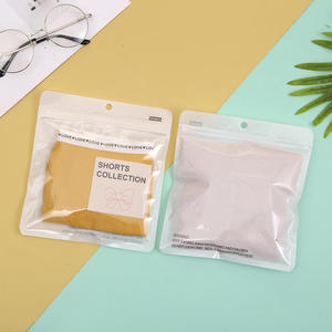 White Plastic Frosted Clothing Packaging Wholesale Custom Waterproof Biodegradable Transparent Color Zipper <b>Bags</b> - Product Image 3