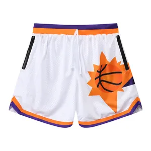 High Quality Double Mesh Basketball Short Youth Reversible Basketball Uniforms Short NBAA Basketball Shorts