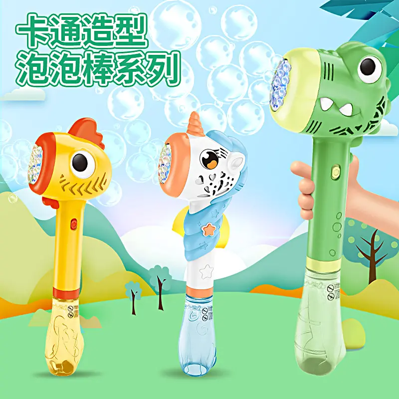 Unicorn Bubble Marker Toys with Lighting Music Electric Crocodile Bubble Wand Toys for Kids