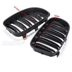 2 pièces Grilles de calandre avant pour BMW E81 E82 E87 E88 118i 125i Série 1 2007-2013 Noir brillant mat M 2 Lames Style automobile - Product Image 6