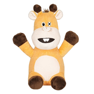 Peluche Personalizzato con Logo, Giraffa Seduta Marrone Rossastro, Bambola Imbottita Ragazza dai Sogni con Viso Rotondo, Bambino Paffuto - Product Image 6
