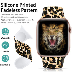 Bracelets de montre IWatch en silicone souple respirant à libération rapide, imprimés de dessins animés mignons, personnalisés, directement de l'usine, pour les séries 8 7 6 5 - Product Image 3
