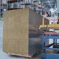 Mesin Panel Sandwich Rock Wool Mesin Produksi Panel Dinding Industri Material Bangunan Logam Bengkel Gudang