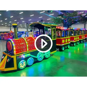 Commercial Use Amusement Park Toy Rides Accessories Machines Battery Operated Indoor Electric Trackless Train In Mall For Sale