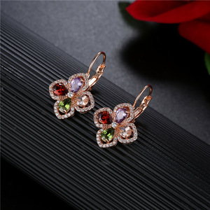 <span class=keywords><strong>E338</strong></span> elegante pendiente de cobre pendiente de zircon para la ocasión, - Product Image 1