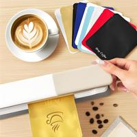 Sachets d'emballage biodégradables en papier kraft recyclé et feuille d'aluminium pour mini-boîtes de thé et café instantané en poudre avec encoche de déchirement