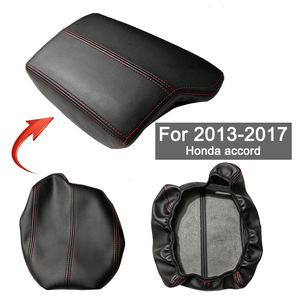 Cubierta para Reposabrazos de Honda Accord 2013-2017, 9.ª Generación, Cuero Negro, Modificación de la Consola Central - Product Image 5