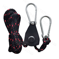 Camping en plein air auvent tente corde poulie ajusteur Extra large 3/8 ascenseur longe tendeur vent corde boucle