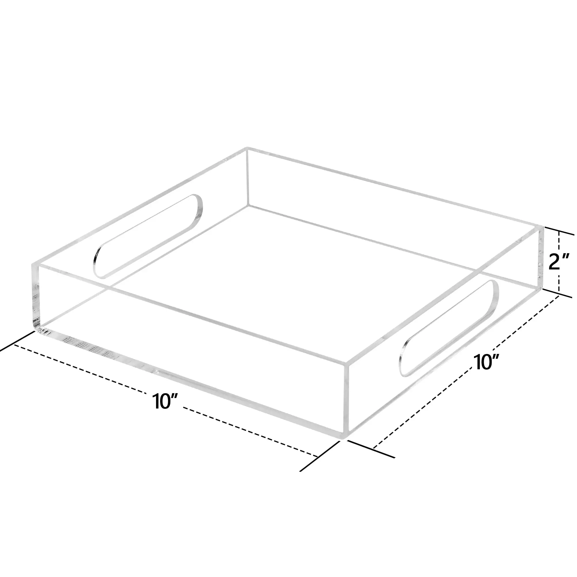 Tốt nhất bán rõ ràng Acrylic khay Chất lượng cao tùy chỉnh phục vụ khay với khe cắm cho thực phẩm