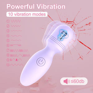 Delove Bowling Mini Stick 10 frekuensi USB isi ulang tongkat pijat wanita menyenangkan kecil AV <span class=keywords><strong>Vibrator</strong></span> untuk dewasa - Product Image 3