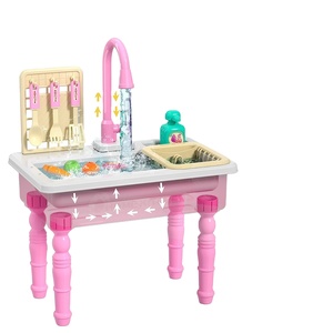 Juego de Cocina de Juguete para Niños con Fregadero de Simulación, Juguete Educativo STEM para Casa de Juegos Infantil con Sistema de Ciclo de Agua Automático y Escurridor de Platos - Product Image 1