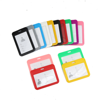 Porte-cartes d'identité et de visite en plastique tendance, personnalisable avec logo, sans fermeture, impression sérigraphiée pour cartes d'étudiant/d'école/d'université