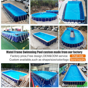 Large PVC Portable Above Ground Swimming <strong>Pool</strong> Rectangular <strong>Metal</strong> <strong>Frame</strong> Swimming <strong>Pool</strong> for Sale - Product Image 2