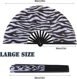 Éventail pliable en bambou imprimé couleur 33 cm, thème Fierté, avec logo personnalisé, quantité minimale de commande pour les occasions de Noël - Product Image 4