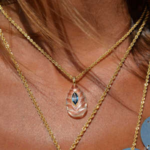 Eropa Amerika 18K retensi warna mode baru DIY ikan kecil liontin bunga tungku baja tahan karat vakum Plating liontin - Product Image 3