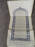 Tapis de prière musulman de Dubaï à dossier, en polyester tissé carré, antidérapant, résistant à la corrosion, pliable, à poils moyens, 70x110cm, très vendu