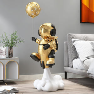 รูปปั้นเรซินตกแต่งห้องนั่งเล่นนักบินอวกาศ,ของตกแต่งบ้านเทรนด์การตกแต่งรูปการ์ตูนนักบินอวกาศ - Product Image 4