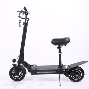 Electric <b>Scooter</b> With Seat Brushless Motor Aluminum Alloy Urban Commuter Unisex Black - Product Image 1