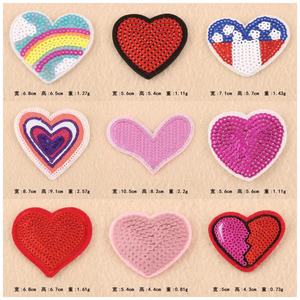 Patch cœur à paillettes pour t-shirt, nouveau design <span class=keywords><strong>pas</strong></span> <span class=keywords><strong>cher</strong></span> - Product Image 2