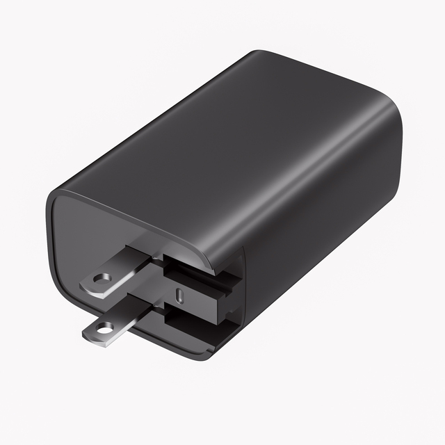 65W USB C Wall Charger GaN III 3-Port Fast Charging Station PD QC Foldable Charger Block Portable for Laptops Tablets Phones