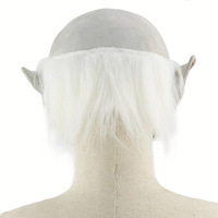 Halloween effrayant blanc sourcil démon Latex masque personnalisé Vampire monstre casque maison hantée Costume accessoire