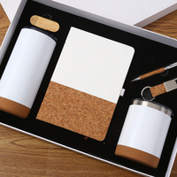 Carnet Minimaliste Blanc avec Base en Bois Style Chinois – Logos Personnalisables ; Coffret Cadeau d'Affaires, Article Commémoratif