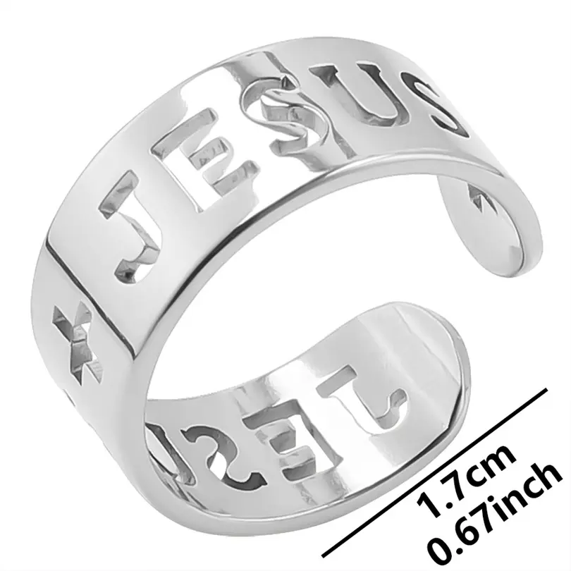 KDC2277 Vente en gros de derniers bijoux de mode bague de jésus en acier inoxydable