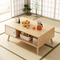 Table basse moderne en bois massif pour salon, chambre à coucher, table d'appoint pour canapé