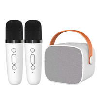 Sistema de Micrófono y Altavoz Inalámbrico Mini al por Mayor con 2 Micrófonos, Portátil para Uso en el Hogar y Fiestas, con Luces LED RGB 5.3