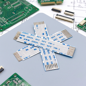 Ffc 플랫 케이블 맞춤형 Awm 20706 20624 105c 60v Vw-1 80c 60v 1.0mm 피치 8핀 전자용 주석 도금 구리 Ffc Fpc - Product Image 1