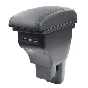 Vtear-Caja de almacenamiento de contenido de almacenamiento central de doble capa, accesorios de reposabrazos, ajuste central ABS, Jazz para Honda