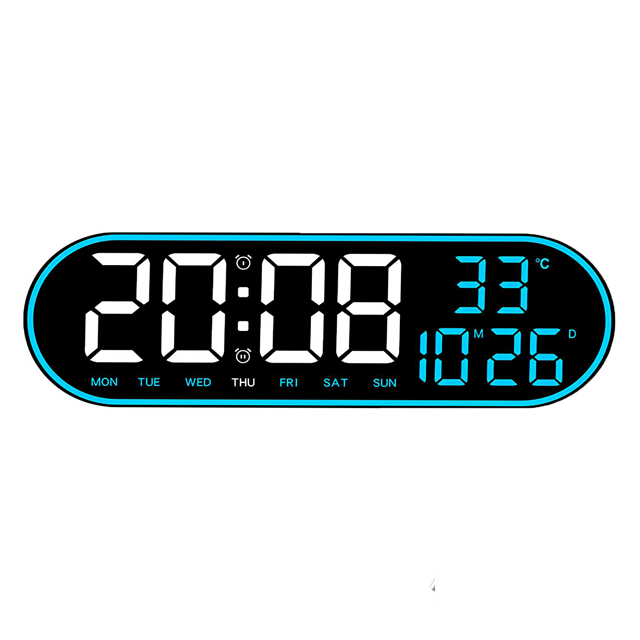 Designer Multifunction  Temperature Calendar 3d Wall Led Alarm Digital Smart Table Clocks for Desktop