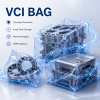 Sac plat à extrémité ouverte en PE de qualité supérieure, transparent, robuste, résistant à l'humidité, de qualité export, antirouille, pour l'emballage des pièces en acier sur ligne de conditionnement