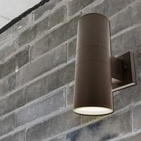 Applique murale d'extérieur haut et bas Applique d'extérieur moderne Cylindre d'éclairage mural Luminaires d'extérieur avec couvercle en verre pour la maison