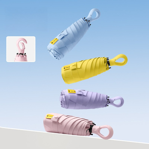 ร่มพับ 5 ตอน 6 ซี่โครง พร้อมส่งจากโรงงาน ร่มพกพาขนาดเล็ก ป้องกันรังสียูวี สำหรับผู้หญิง ใช้ได้ทั้งแดดและฝน เหมาะเป็นของขวัญ - Product Image 1