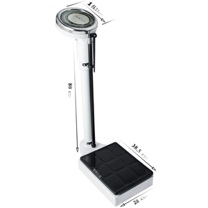 Adult Analog Weighing Machine With Height Rod Steel and Weight <b>Scale</b> 160kg Capacity OEM Customizable 812A Height and Weight Scal - Product Image 1