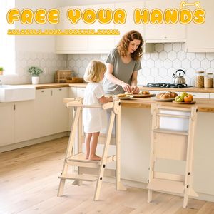 <span class=keywords><strong>Tabouret</strong></span> d'apprentissage pliable <span class=keywords><strong>en</strong></span> bois avec tableau noir pour <span class=keywords><strong>cuisine</strong></span>, chambre et entrée, réglable <span class=keywords><strong>en</strong></span> <span class=keywords><strong>hauteur</strong></span>, style Montessori - Product Image 6