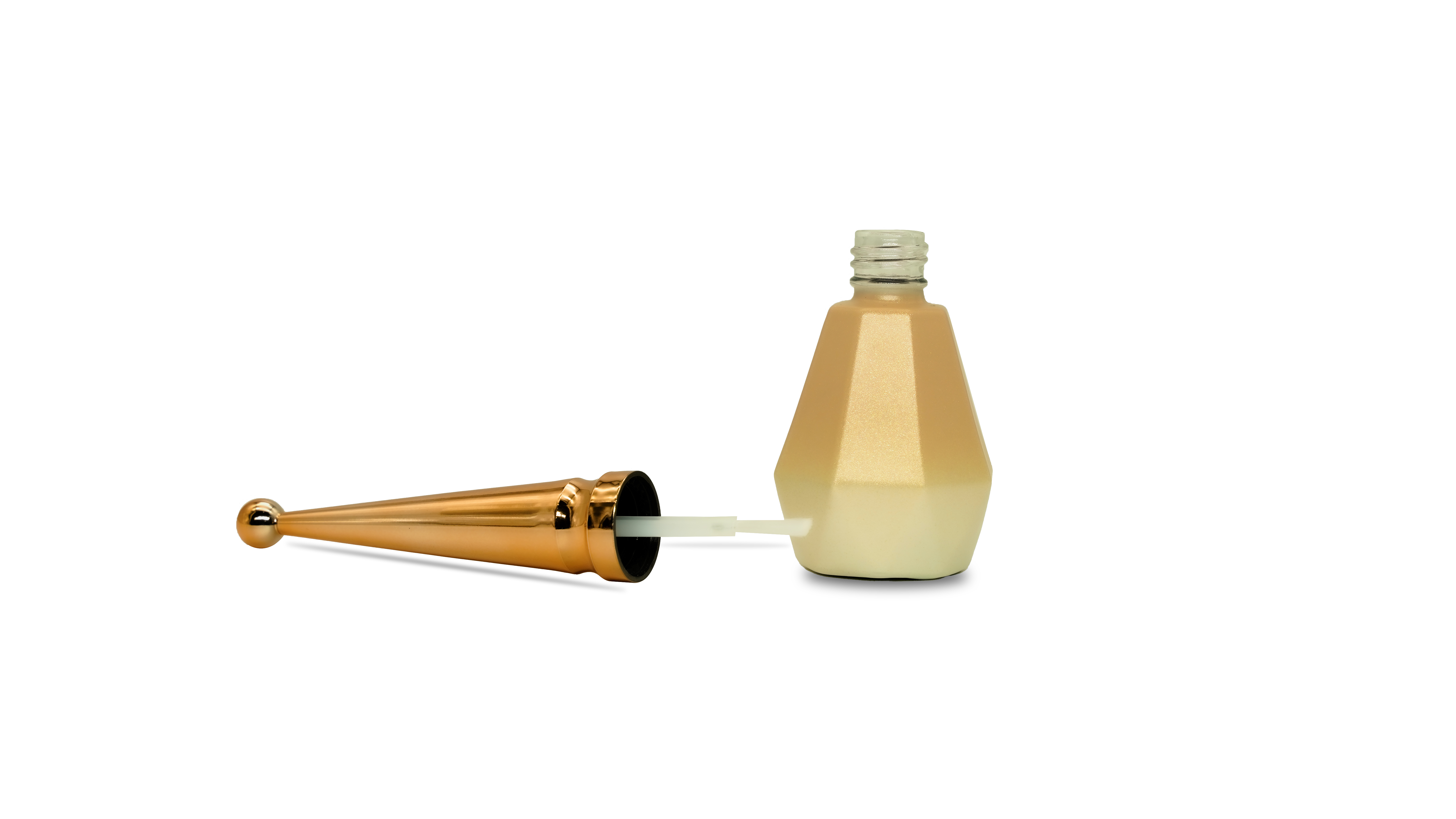Gradient Gold Spraying Frosted Glass Nail Polish Bottles 5ml 7ml