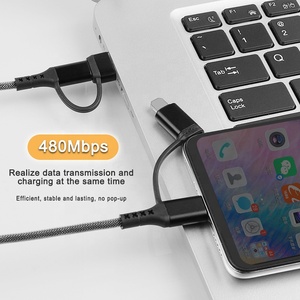 Cable USB C a Lightning de Nylon Trenzado Premium de 1m/3.3ft, 4 en 1, USB A/C a C/L, Cargador Múltiple, Carga Rápida PD27W/65W/60W, Cable de Datos - Product Image 4