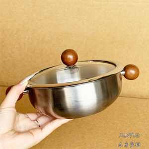 Olla para Sopa de Acero Inoxidable con Tapa, Compatible con Inducción, para Servir Individualmente, para Fideos Instantáneos, Leche Caliente - Product Image 5