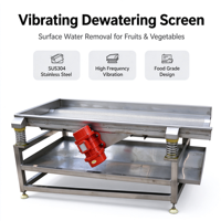 220V 380V Aardappel-Tomaat Ontwaterings- en Sorteertafel voor verse groenten en fruit, trilzeef afvoermachine