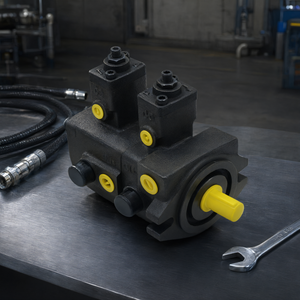 Pompe à palettes à cylindrée variable en acier à double basse pression pour système hydraulique - Product Image 2