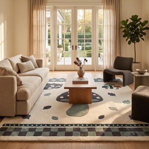 Premium Mushroom Fox Cottagecore Hand Tufted Wool Area <b>Rug</b> for <b>Nursery</b> Living Room Apartment Villa and Soft Comfortable Home - Product Image 4