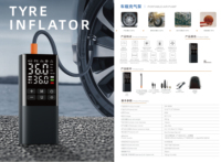 Durable Car Tyre Inflator Pump Tire Inflator Portable air Compressor with LED Light